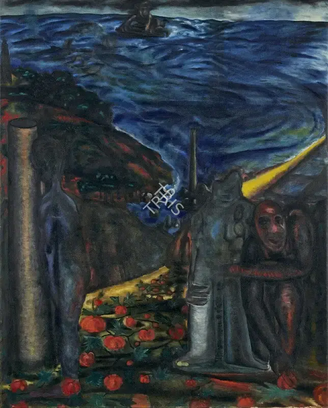 Nair, Surendran (Artist). Tomato Garden. Oil on canvas, 1989 | Painting | FineArts | 00352392