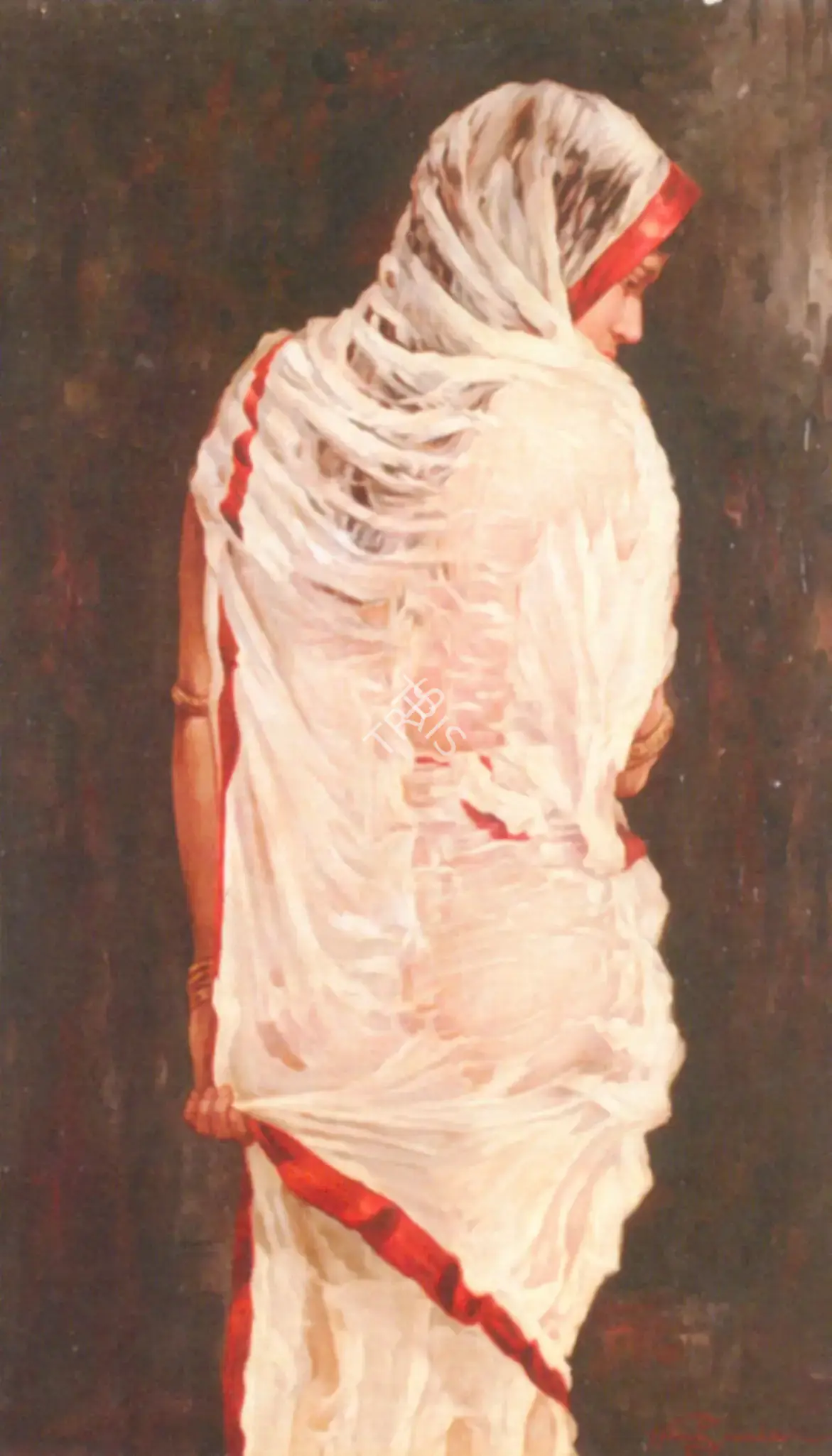 Mazumdar, Hemendranath (Artist). Woman In Wet Sari, n.d. | Painting