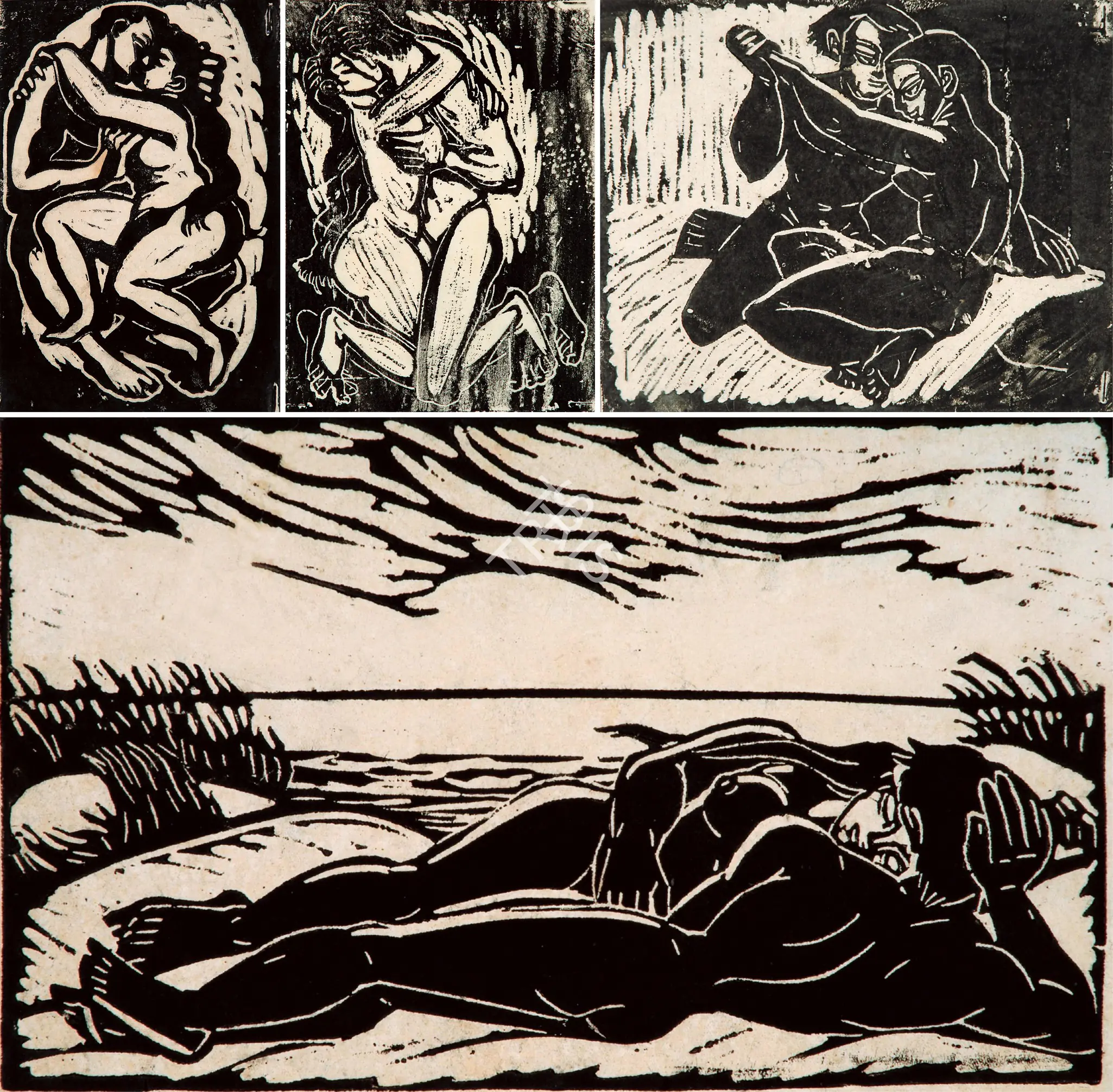 Chittaprosad (Artist). Lovers Series I, n.d. | Graphic Art