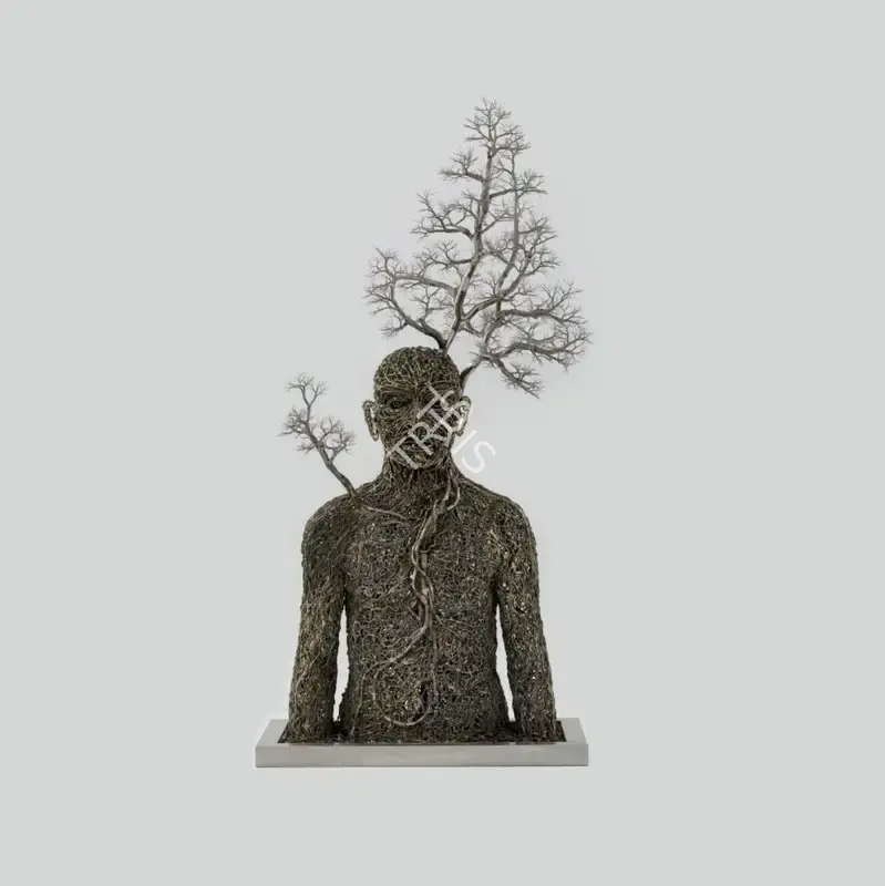 Singh, Dhananjay (Artist). Untitled. Stainless steel wire and bronze, 2016 | Painting | EconomicsArt | 00872086