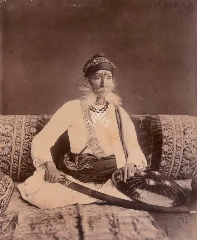 Kale, Ganpatrao Abajee (Photographer). Ram Singh, Maharao of Bundi, Rajasthan. Photogaphic Print pasted on thick mount, 1889 | Antiquarian Photograph | Photography | 00116224