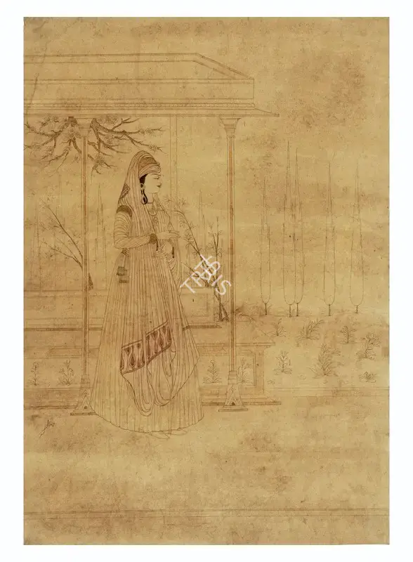 Chughtai, M.A.R. (Artist). Untitled (Lady), n.d. | Painting