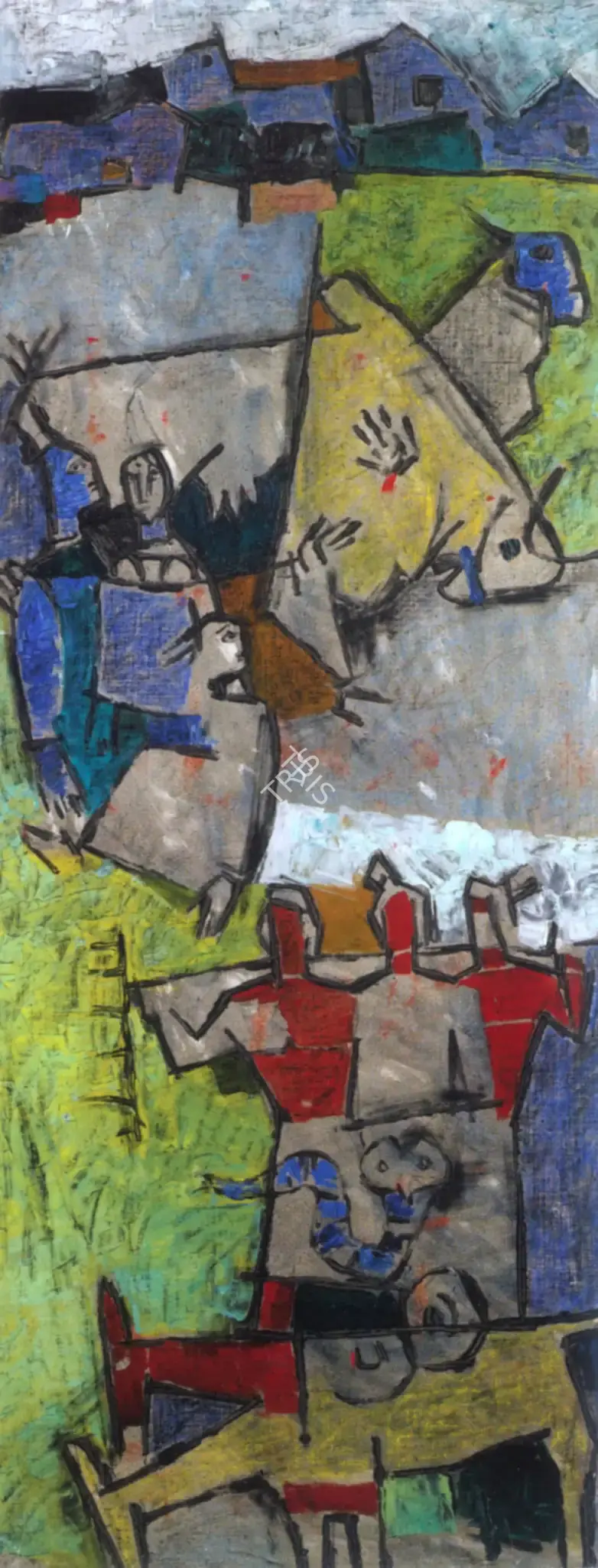 Ramkumar (Artist). Untitled. Oil on canvas, 1956 | Painting | FineArts | 00900119