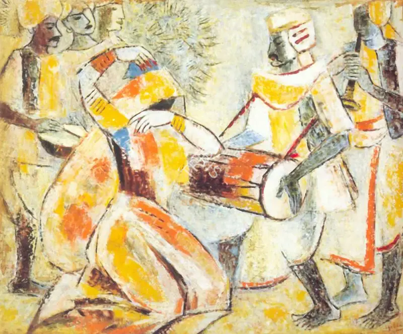 Hebbar, K.K. (Artist). Holi Festival, n.d. | Painting