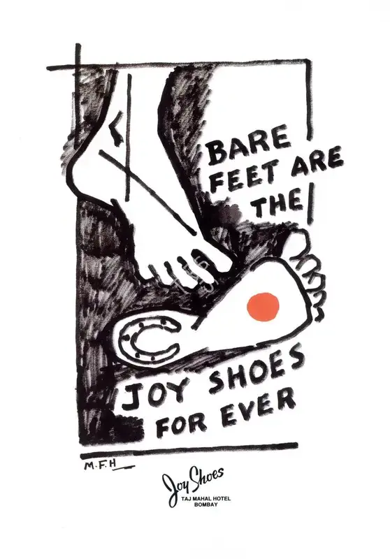 Husain, M.F. (Artist). Bare Feet are the Joy Shoes for Ever, n.d. | Painting