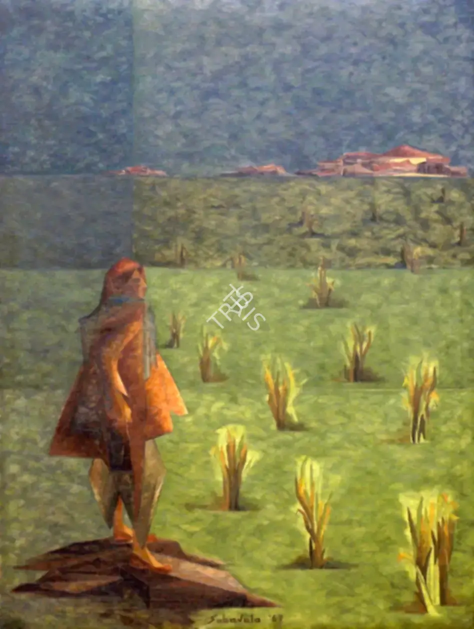 Sabavala, Jehangir (Artist). Khedut. Oil on canvas, 1967 | Painting | FineArts | 00900050