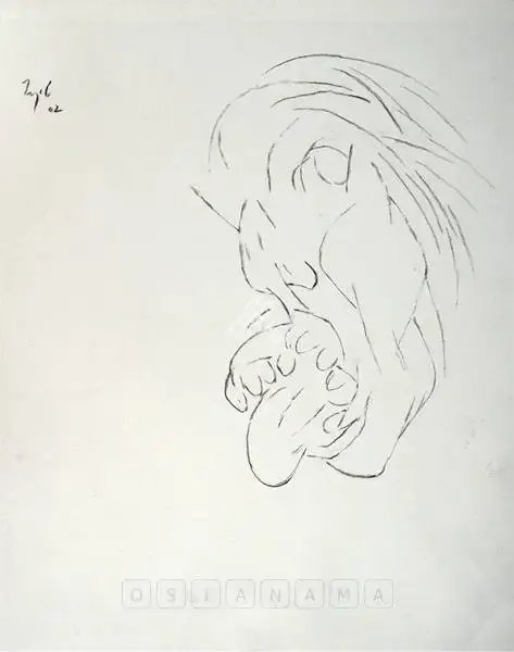 Mehta, Tyeb (Artist). Kali, 2002 | Drawing