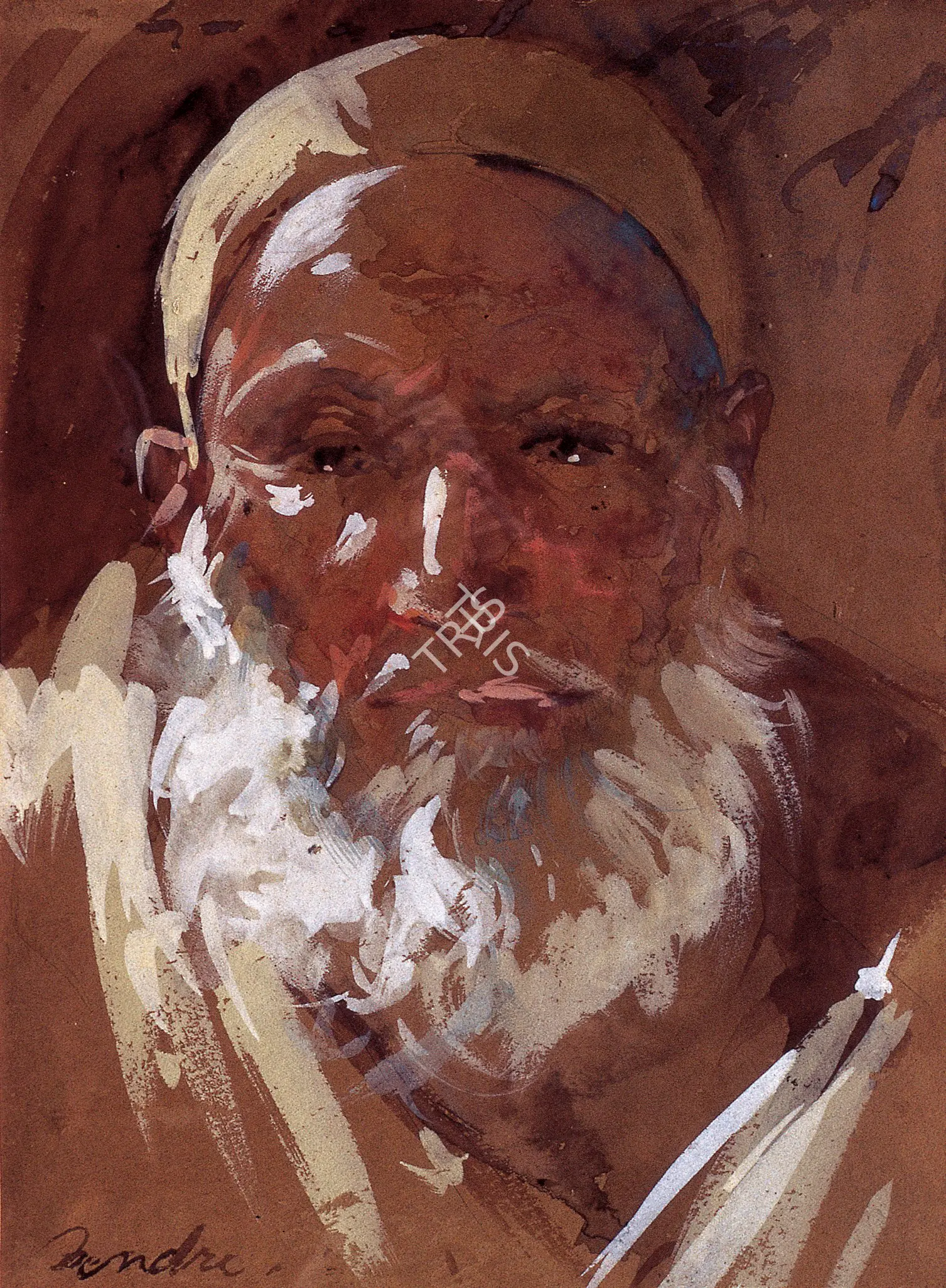 Bendre, N.S. (Artist). Portrait. Watercolour on paper, c.1945 | Painting | FineArts | 00375759