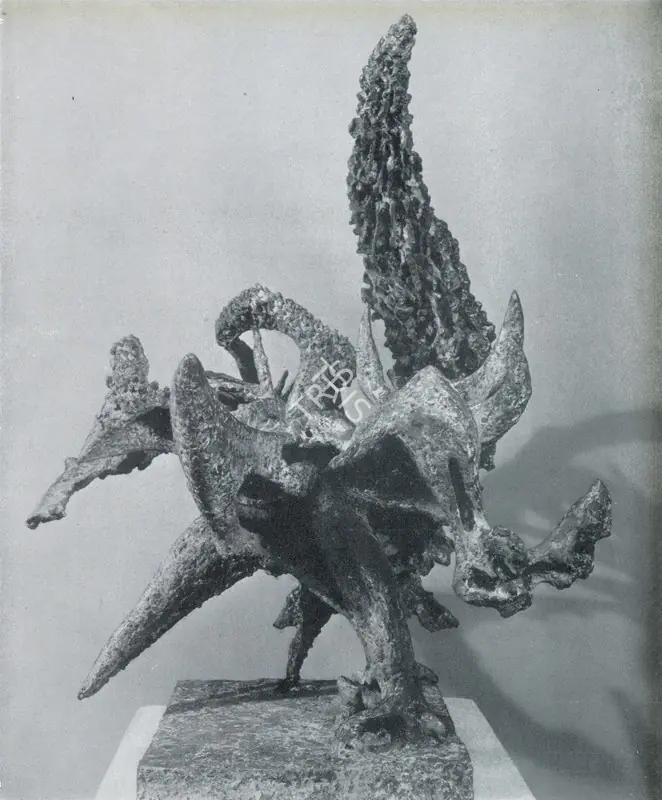 Roszak, Theodore (Artist). Spectre of Kitty Hawk. Steel, bronze and brass, 1946-1947 | Marg, December 1956 | Sculpture | FineArts | 00674078