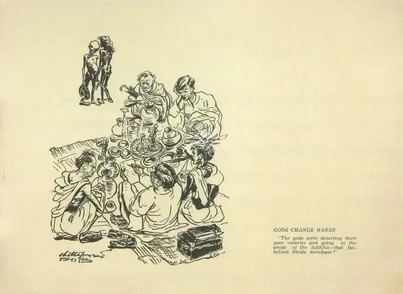 Chittaprosad (Artist). A page from Hungry Bengal. Ink on Paper, 1943 | Hungry Bengal, 2011 | Drawing | FineArts | 00710160