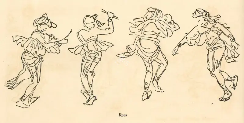 Tana, Pradumna (Artist). Raas, n.d. | Drawing