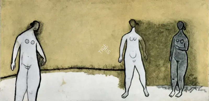 Husain, M.F. (Artist). Pamosh. Oils, n.d. | Marg, June 1955 | Painting | FineArts | 00674264