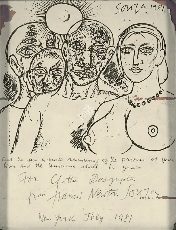 Souza, F.N. (Artist). For Chittu Dasgupta, 1981 | Drawing