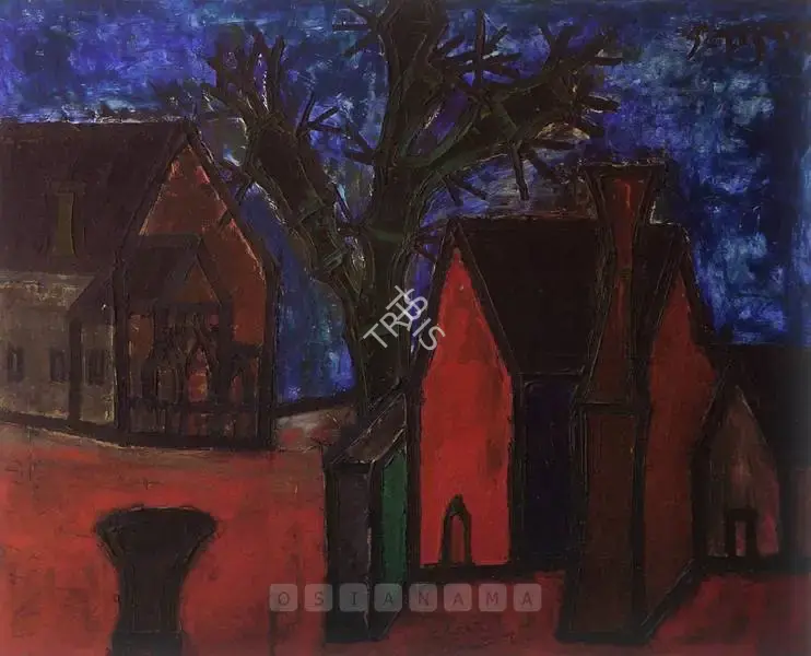 Souza, F.N. (Artist). La Place: Town Square, 1955 | Painting