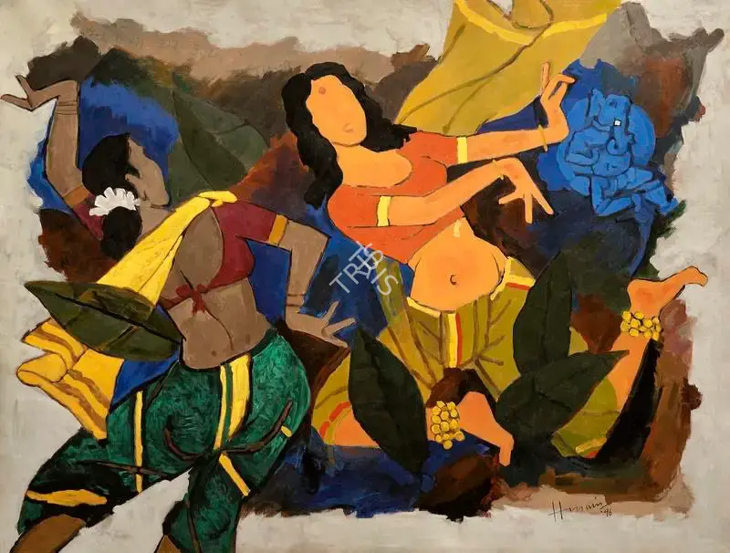 Husain, M.F. (Artist). Mera Piya Ghar Aaya Ho Ramji, 1996 | Painting