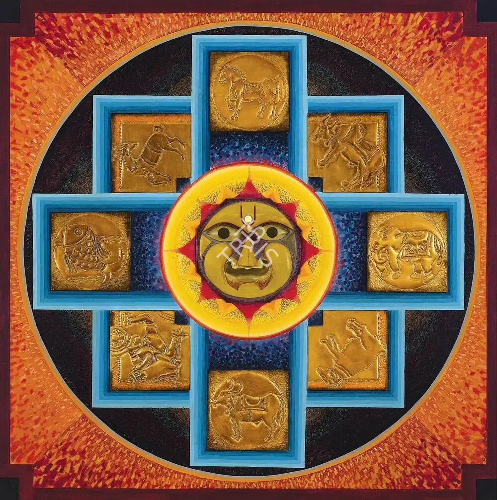 Gundigara, Kishor (Artist). Guardians of Directions, n.d. | Painting