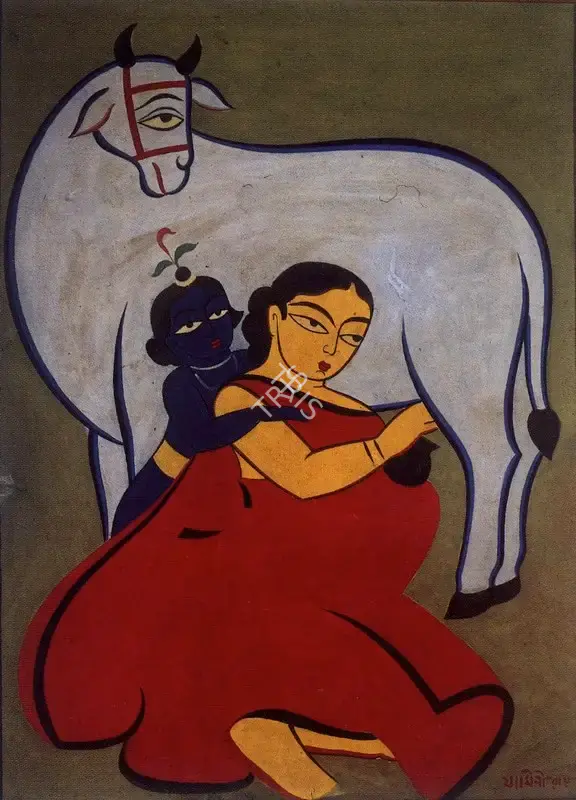 Roy, Jamini (Artist). Krishna Yashoda, n.d. | Painting