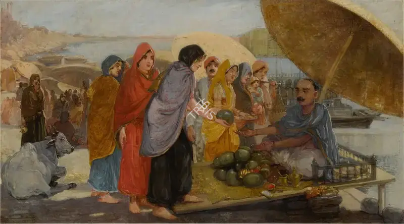 Taskar, L.N. (Artist). Market Scene, n.d. | Painting