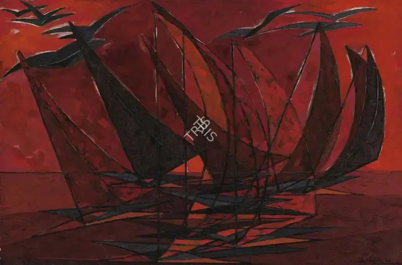 Sabavala, Jehangir (Artist). Incarnadine. Oil on canvas, 1960 | Painting | FineArts | 00331263
