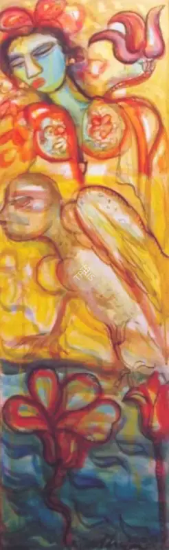 Dhumal, Rini (Artist). Untitled. Acrylic on wood panel, n.d. | Painting | FineArts | 00574694