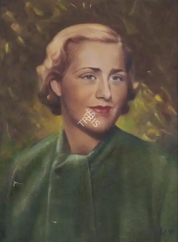 Ara, K.H. (Artist). Portrait of Marianne Dahlin, n.d. | Painting