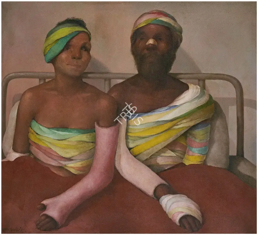 Bhattacharjee, Bikash (Artist). Untitled. Oil on canvas, 1977 | Painting  | 00867134