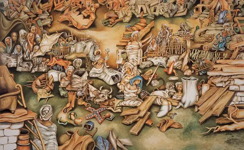 Cherian, Milburn (Artist). Untitled. Coloured ink on paper, 1994 | Drawing | FineArts | 00371619