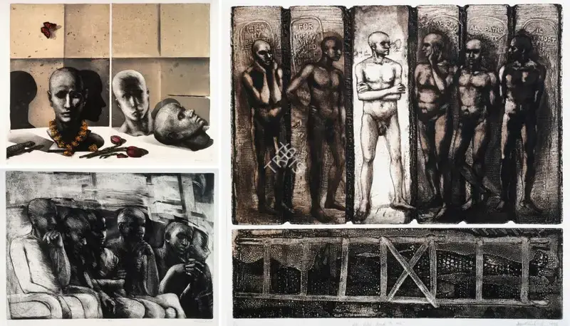 Sud, Anupam (Artist). Tribute. Etching on paper, 1989 | Graphic Art | FineArts | 00575490