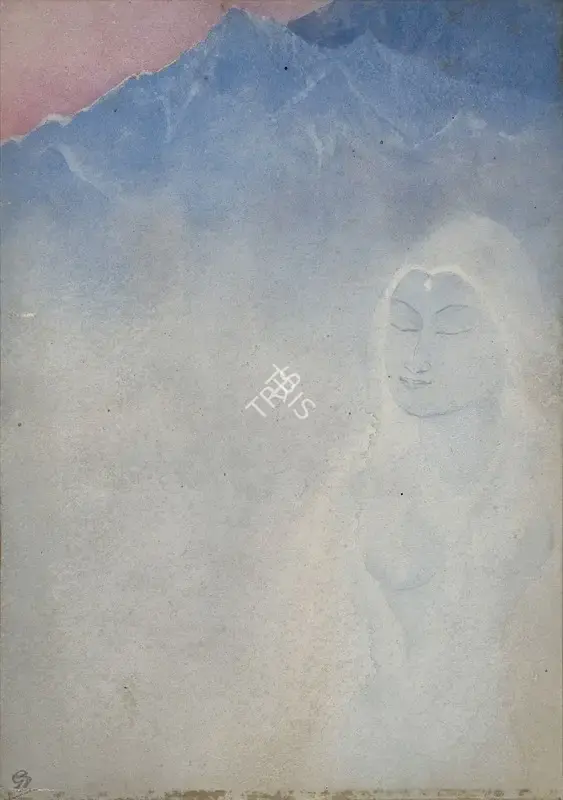 Tagore, Gaganendranath (Artist). Parvati's Tapasya. Gouache on paper, c.1920 | Painting | FineArts | 00334114