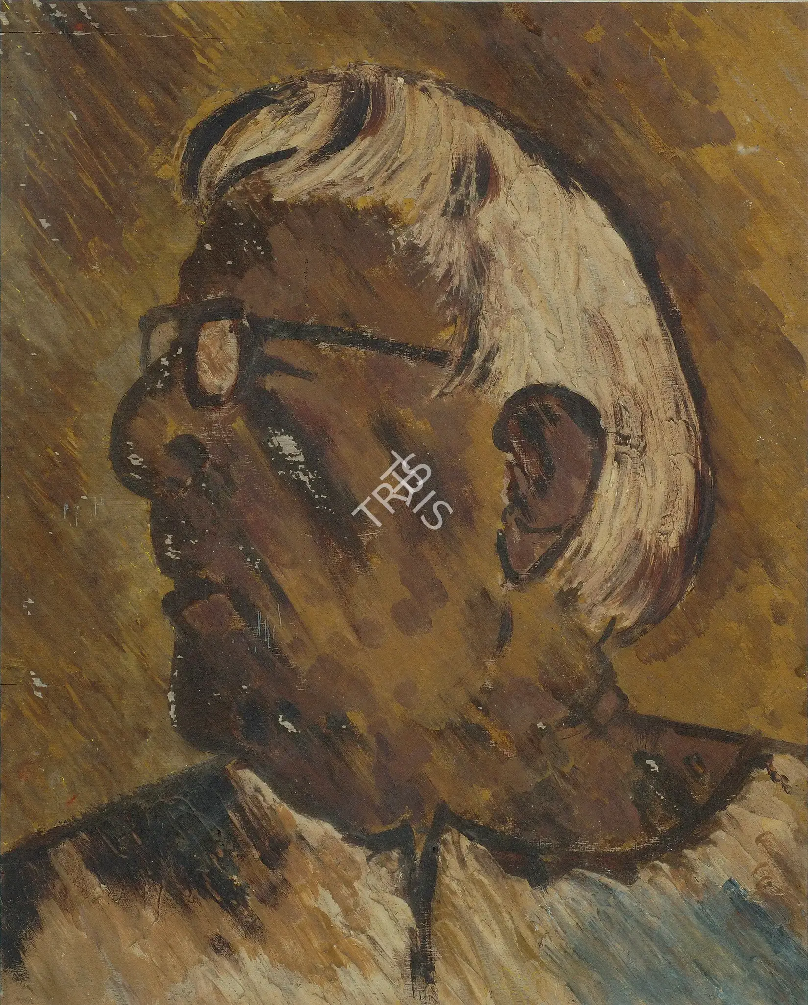 Roy, Jamini (Artist). Self Portrait, c.1966 | Painting