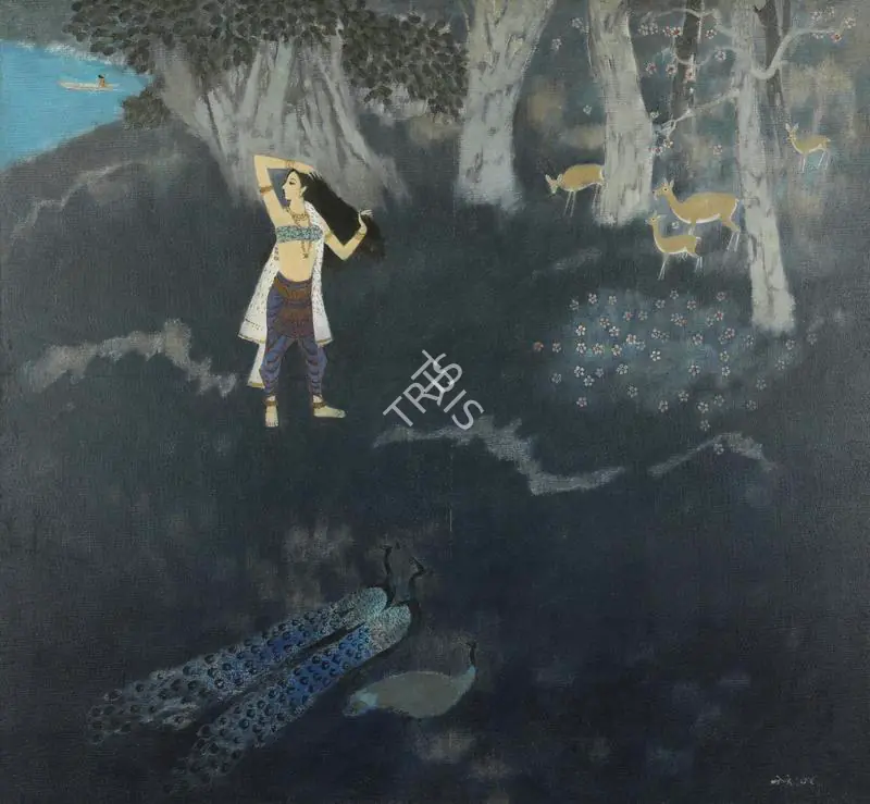 Bendre, N.S. (Artist). Untitled. Oil on canvas, 1974 | Painting | FineArts | 00334681