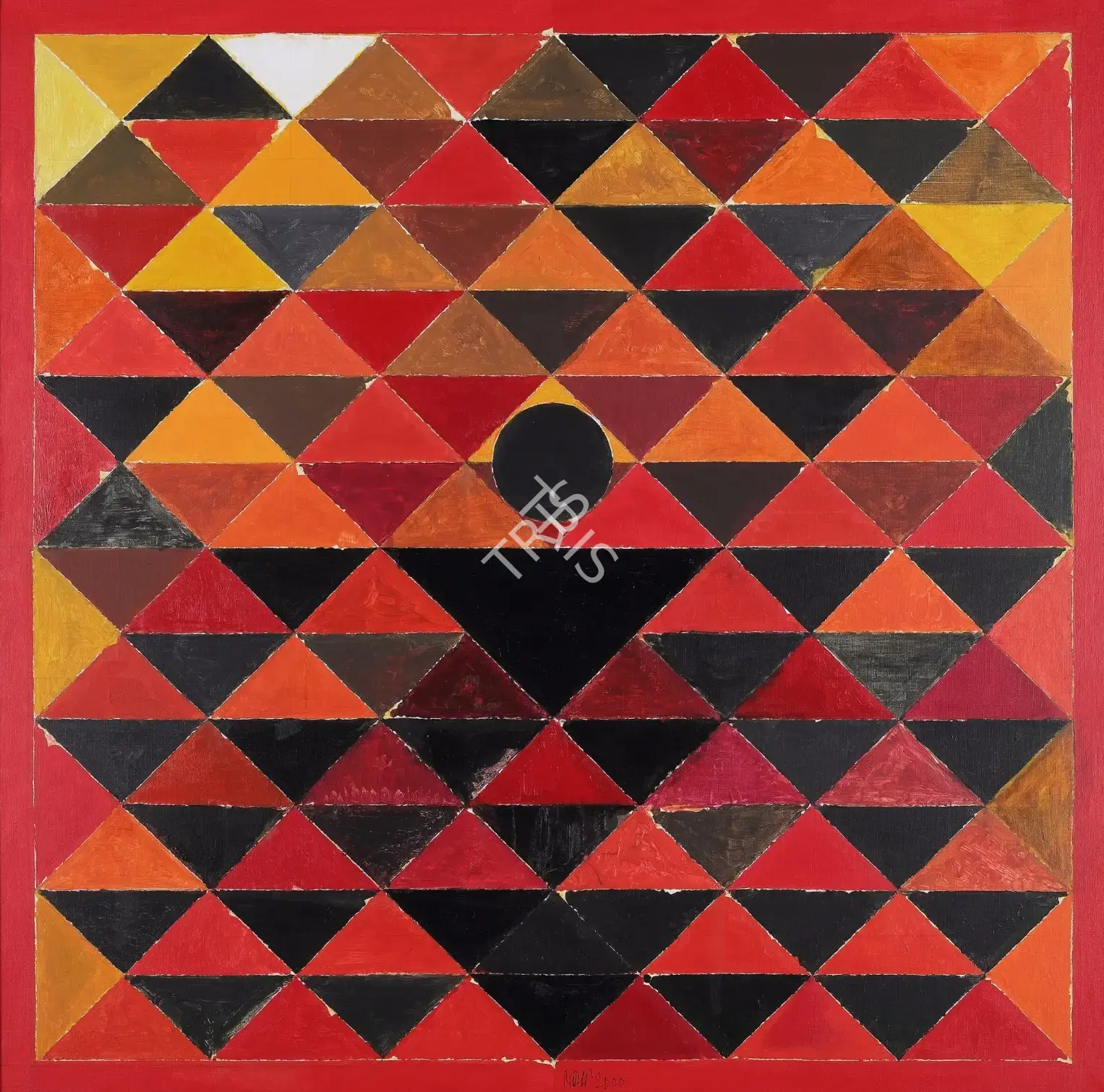 Raza, S.H. (Artist). Triangles, 2000 | Painting