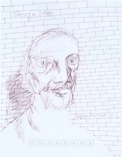 Souza, F.N. (Artist). Self Portrait At 61, 1985 | Drawing