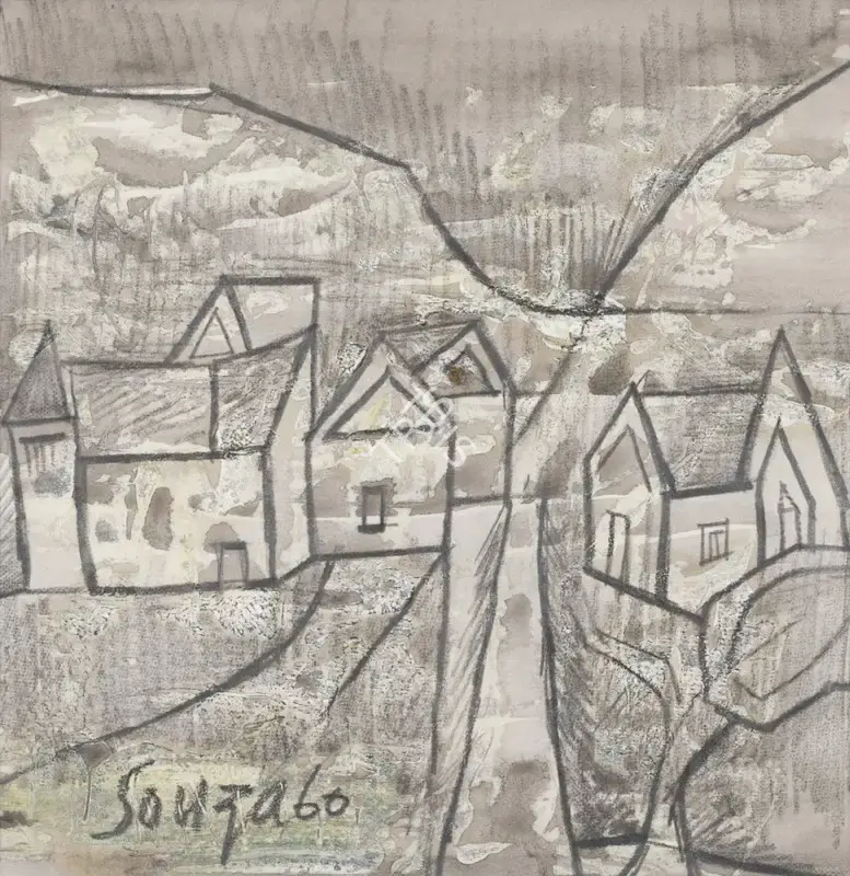 Souza, F.N. (Artist). Landscape, 1960 | Painting