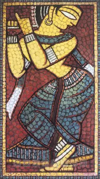 Roy, Jamini (Artist). Gopi Dancing, n.d. | Painting