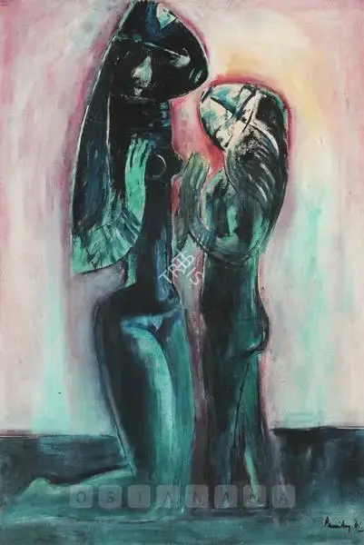 Paniker, K.C.S. (Artist). Love. Oil on canvas, 1961 | Painting | FineArts | 00897792