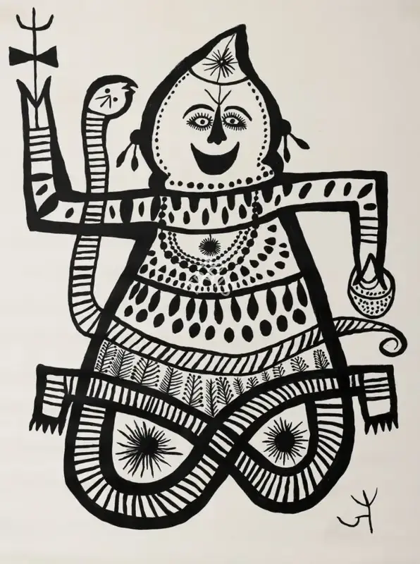 Baiga, Jodhaiya Bai (Artist). Bholenath, 2023 | Painting