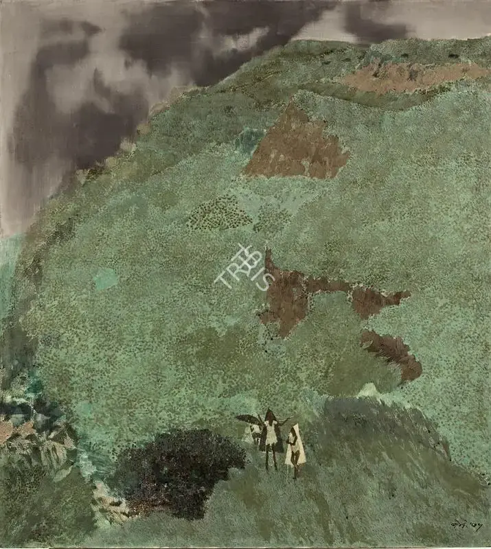 Bendre, N.S. (Artist). Untitled. Oil on canvas, 1975 | Painting | FineArts | 00595609