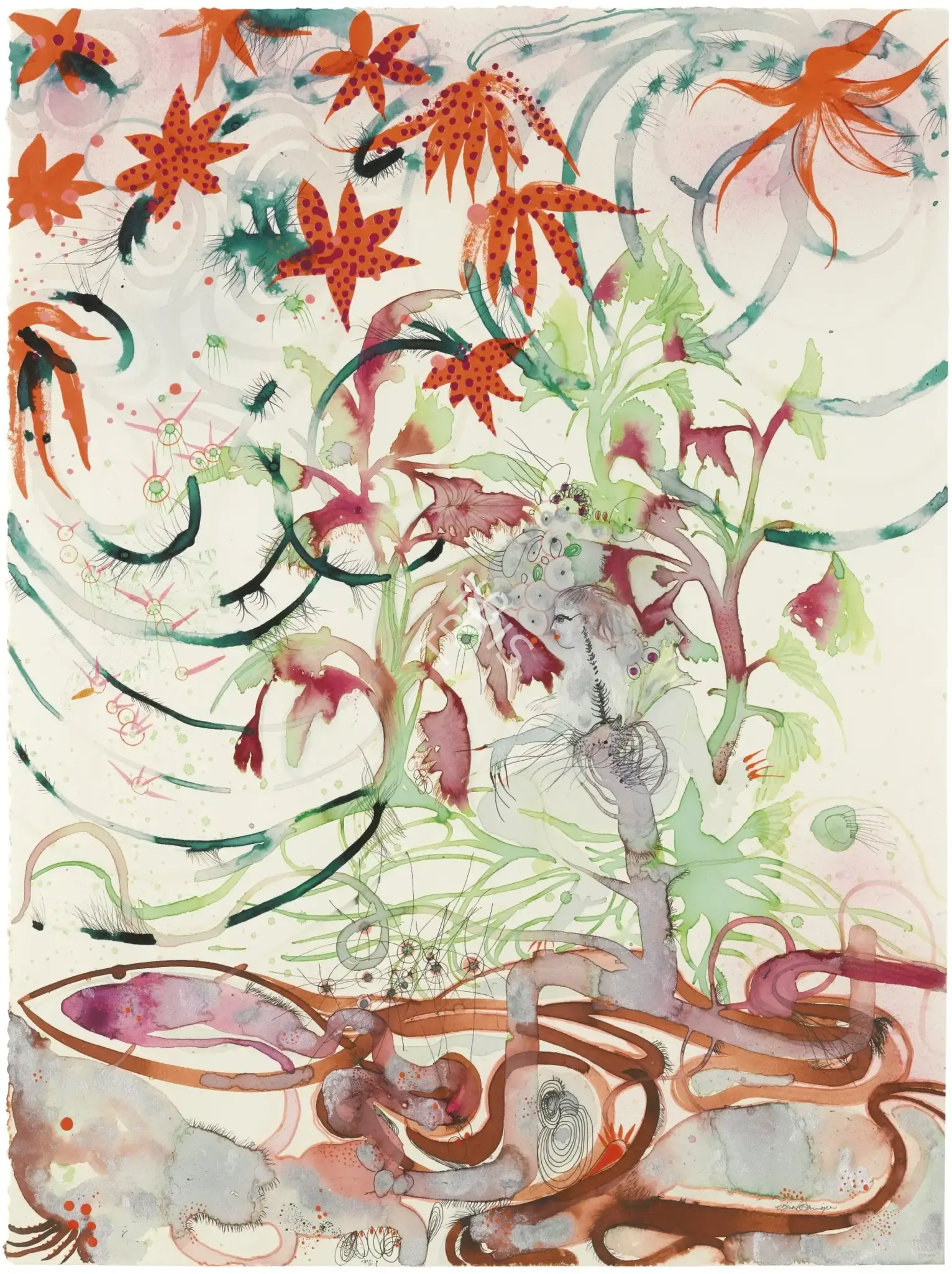 Banerjee, Rina (Artist). Untitled. Ink, acrylic and water colour on handmade paper, 2007 | Painting | FineArts | 00645489
