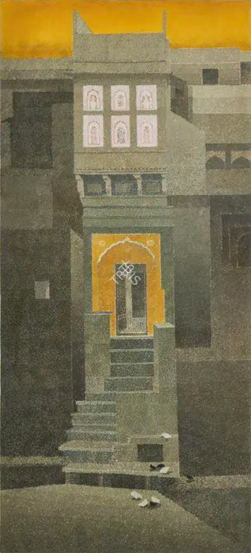 Bendre, N.S. (Artist). A Bundi House, 1979 | Painting