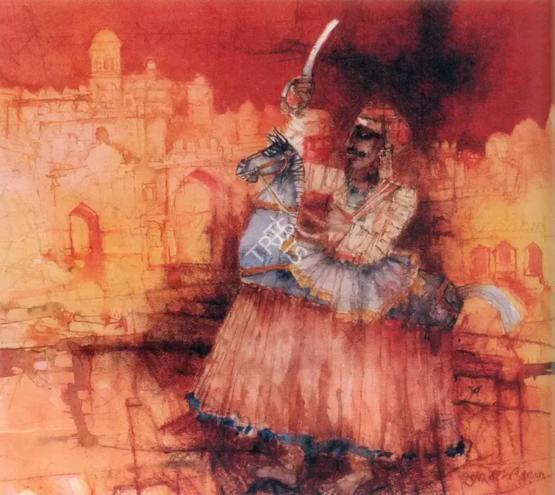 Ray, Shyamal Dutta (Artist). Entertainer, 1997 | Painting