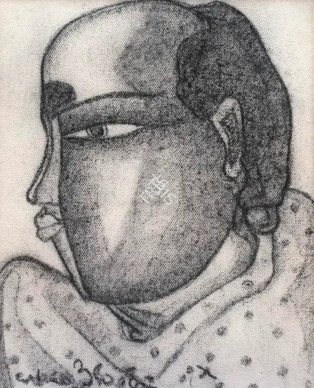 Vaikuntam, Thota (Artist). Untitled. Charcoal on canvas, 2005 | Painting | FineArts | 00548016