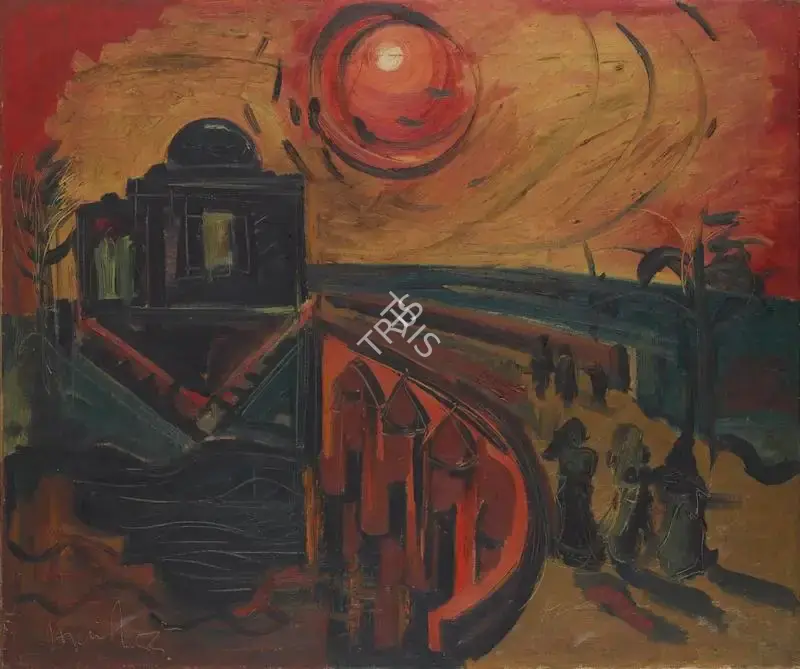 Chandra, Avinash (Artist). Shah Alam's Tomb, 1955 | Painting