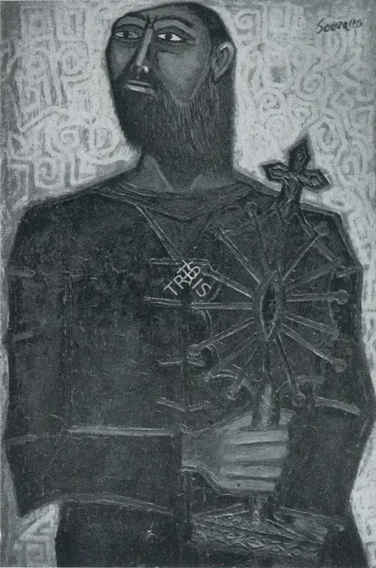 Souza, F.N. (Artist). Man with a Monstrance, 1950 | Painting