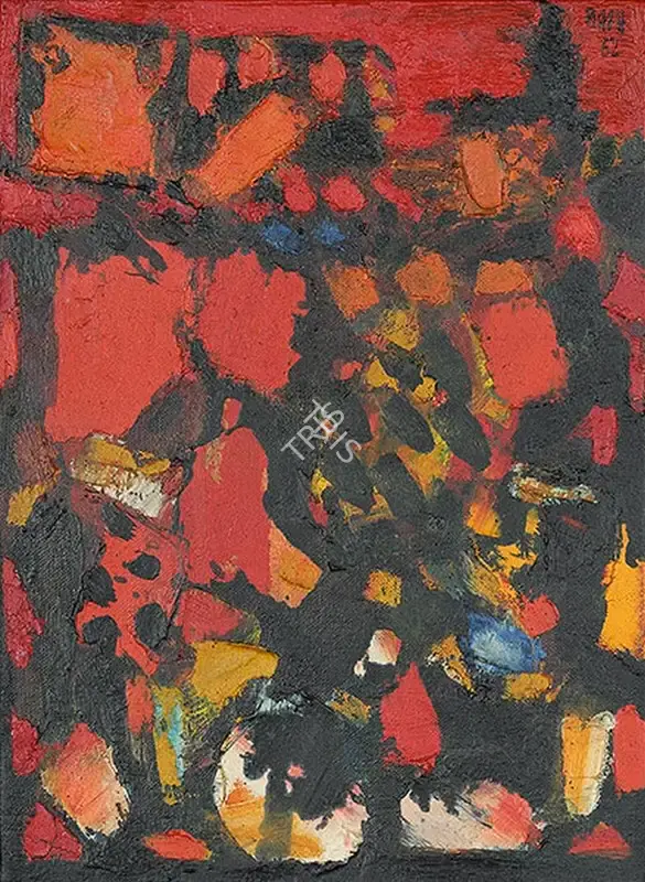 Raza, S.H. (Artist). Les Paves Noirs, 1962 | Painting