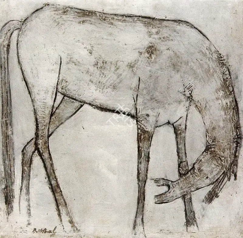 Vithal, B. (Artist). The Horse. Oil on canvas, 1965 | Painting | FineArts | 00375919