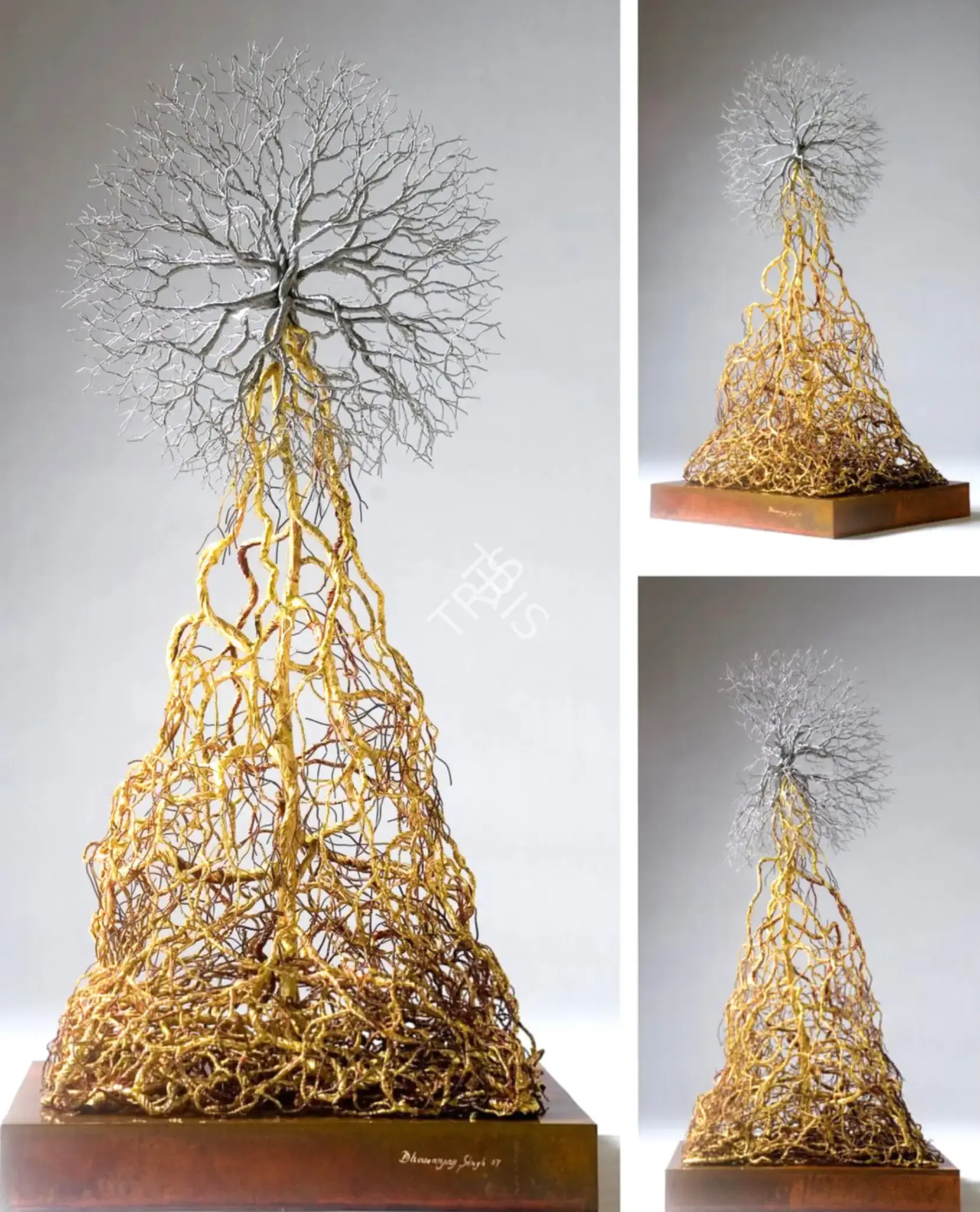 Singh, Dhananjay (Artist). Untitled. Bronze and stainless steel wire, 2007 | Sculpture | FineArts | 00899136