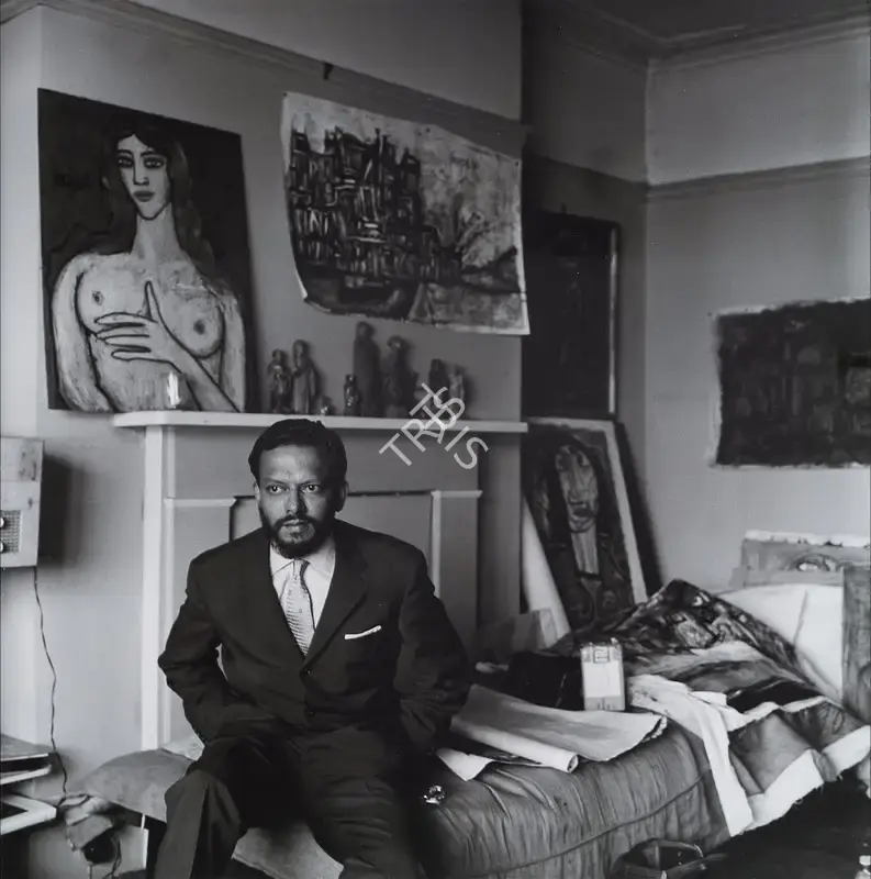 Kar, Ida (Artist). Francis Newton Souza. Silver gelatine print on paper, Edition 9/10, 1961 | Print | FineArts | 00333280