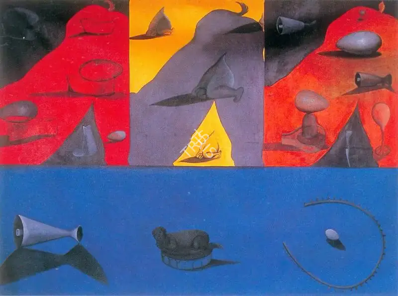 Nair, Surendran (Artist). Apocolocynthosis (The Ostrich Act III), 1995 | Painting