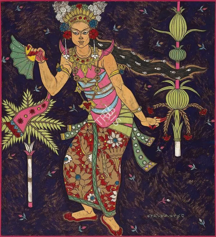 Almelkar, A.A. (Artist). Apsara (Bali), 1962 | Painting